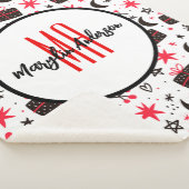 COUVERTURE SHERPA NOËL DONS D'HIVER ET FLAKES DE NEIGE MONOGRAMME (3/4)