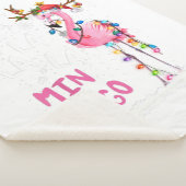 Couverture Sherpa Noël - Fa-La-La-Mingo Flamant rose avec Noël (3/4)