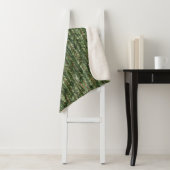 Couverture Sherpa Noël Faux Fils Tissés Verts (En situation)