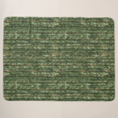 Couverture Sherpa Noël Faux Fils Tissés Verts (Devant (Horizontal))
