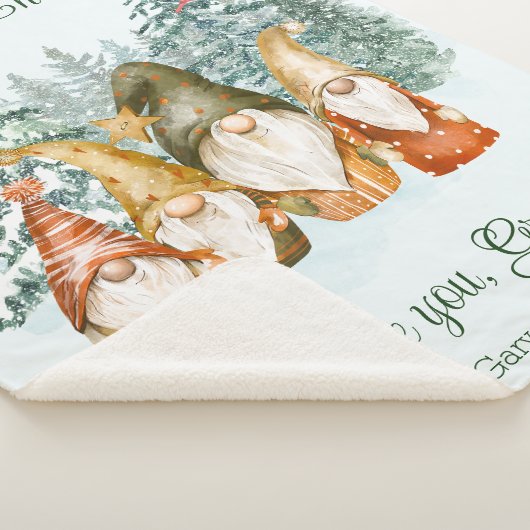 Couverture Sherpa Noël Gnome (3/4)