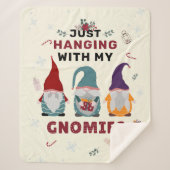 Couverture Sherpa Noël Gnome Family Just Hanging with Gnomies (Devant)