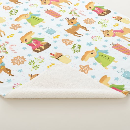 Couverture Sherpa Noël mignon (3/4)