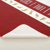 Couverture Sherpa Noël Moderne Chat Rouge Blanc Or (3/4)