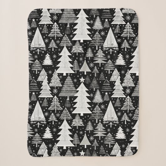 Couverture Sherpa Noël monochrome (Devant)