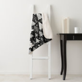 Couverture Sherpa Noël monochrome (En situation)