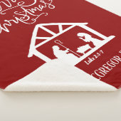 Couverture Sherpa Noël Nativité Rouge Nom de famille (3/4)