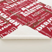 Couverture Sherpa Noël Nom répétitif Rouge Blanc Vert (3/4)