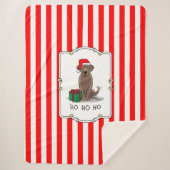 Couverture Sherpa Noël Père Noël Chocolat Labrador Retriever Cute (Devant)