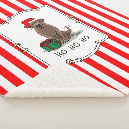 Couverture Sherpa Noël Père Noël Chocolat Labrador Retriever Cute (3/4)