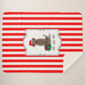 Couverture Sherpa Noël Père Noël Chocolat Labrador Retriever Cute (Devant (Horizontal))
