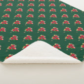 Couverture Sherpa Noël Père Noël Reindeer Green (3/4)