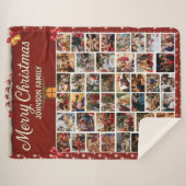 Couverture Sherpa Noël personnalisé 44 Photo Collage (Devant (Horizontal))
