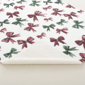 Couverture Sherpa Noël Red Green Bows (3/4)