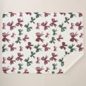 Couverture Sherpa Noël Red Green Bows (Devant (Horizontal))