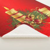 Couverture Sherpa Noël rouge (3/4)