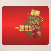 Couverture Sherpa Noël rouge (Devant (Horizontal))