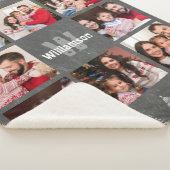 Couverture Sherpa Noël rustique de tableau de monogramme de collage (3/4)