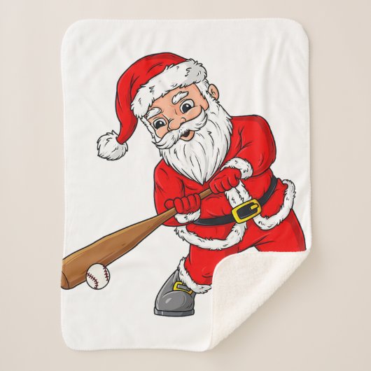 Couverture Sherpa Noël Santa Claus Baseball Pitcher Boys T Enfants (Devant)