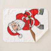 Couverture Sherpa Noël Santa Claus Baseball Pitcher Boys T Enfants (Devant (Horizontal))