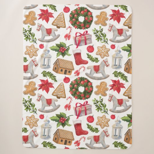 Couverture Sherpa Noël Sherpa Blanket (Devant)