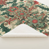 Couverture Sherpa Noël victorien/classique/Vintage (3/4)