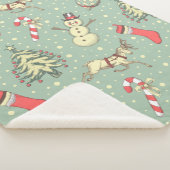 Couverture Sherpa Noël vintage (3/4)