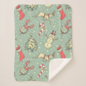 Couverture Sherpa Noël vintage (Devant)