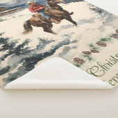 Couverture Sherpa Noël Vintage occidental (3/4)