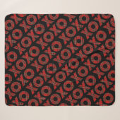 Couverture Sherpa Noël XOXO rouge moderne (Devant (Horizontal))