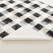 Couverture Sherpa Noir Blanc Argent Russe Noël (3/4)