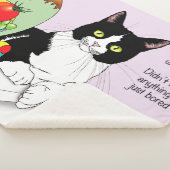 Couverture Sherpa Noir Blanc Tuxedo Funny Chat (3/4)