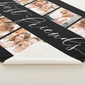 Couverture Sherpa Noir | Collage photo des meilleurs amis (3/4)