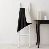 Couverture Sherpa Noir de base couleur solide simple coussin minimal (En situation)