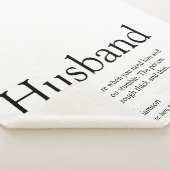 Couverture Sherpa Noir et blanc moderne définition du mari amusant (3/4)