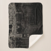 Couverture Sherpa Noir et Taupe en survol Skyline Venise Italie (Devant)