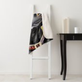 Couverture Sherpa Noir funky Labrador (En situation)