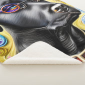 Couverture Sherpa Noir funky Labrador (3/4)