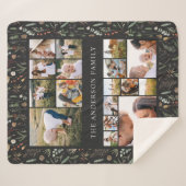 Couverture Sherpa noir moderne élégant 17 photo pampas botanique fle (Devant (Horizontal))