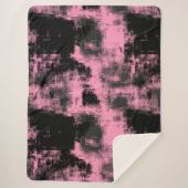 Couverture Sherpa Noir rose et gris (Devant)