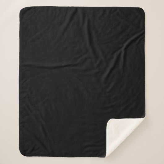 Couverture Sherpa noir solide pour un confort opti (Devant)