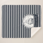 Couverture Sherpa Nom de bateau personnalisé Nautique (Devant (Horizontal))