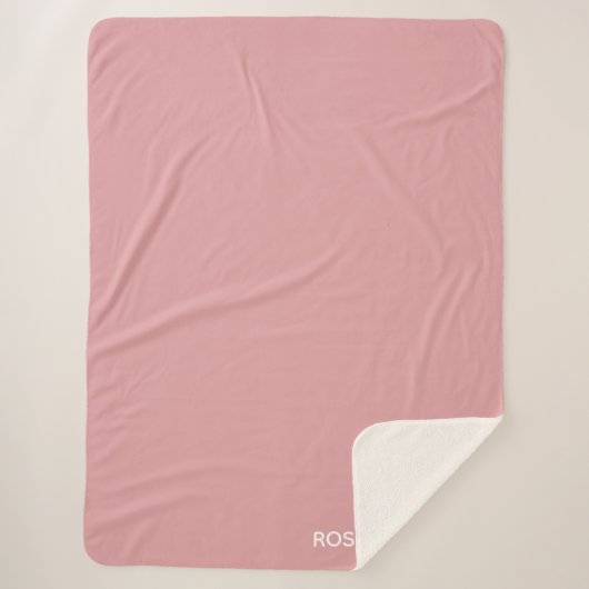 Couverture Sherpa Nom de couleur rose quartz rose (Devant)