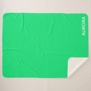 Couverture Sherpa Nom de couleur verte Aurora