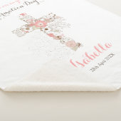 Couverture Sherpa Nom de croix florale de confirmation blanche moder (3/4)