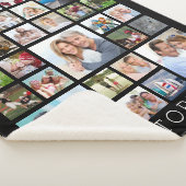 Couverture Sherpa Nom de famille 27 Photo Collage Couleur personnali (3/4)