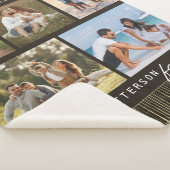 Couverture Sherpa Nom de famille 5 Photo Collage Rustique Abstrait (3/4)