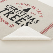 Couverture Sherpa Nom de famille Arbre de Noël Ferme de stockage de  (3/4)