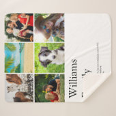 Couverture Sherpa Nom de famille Définition Collage photo Amusant (Devant (Horizontal))