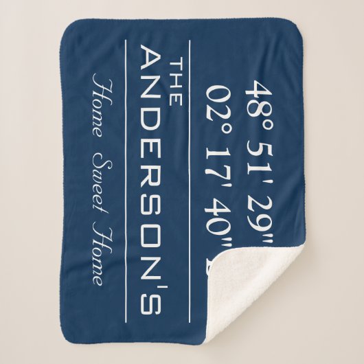 Couverture Sherpa Nom de famille Latitude Longitude personnalisé Adr (Devant)